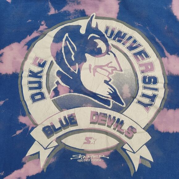 Vintage 1990 Duke-University Shirt Medium 19x24 Blue-Devils - Picture 3 of 14